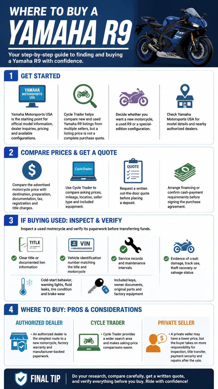 Yamaha R9 buying guide infographic