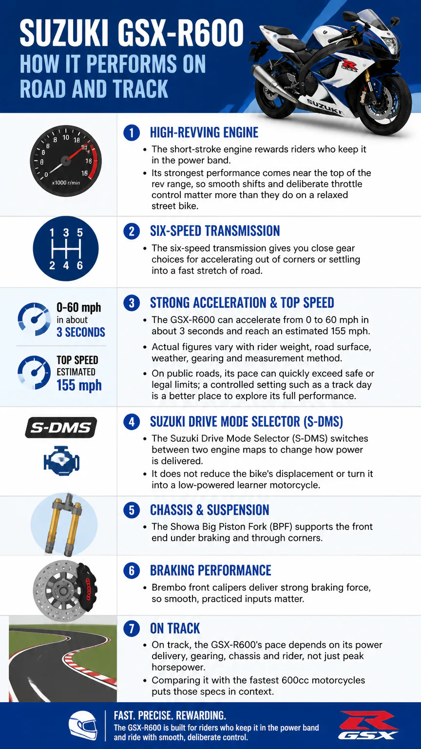 Suzuki GSX-R600 performance infographic
