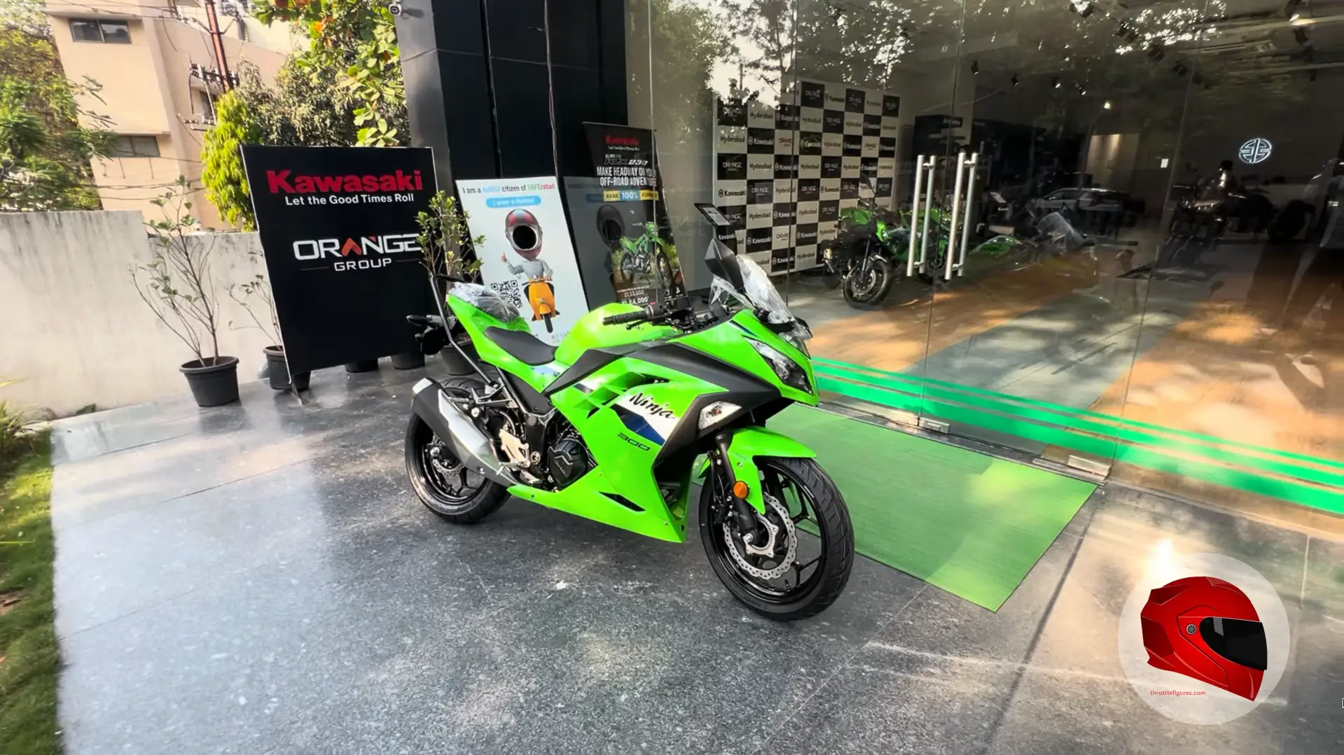 2026 Kawasaki Ninja 300 front three-quarter view