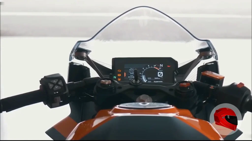 KTM RC 390 cockpit and TFT dash