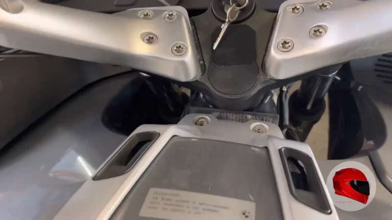 Motorcycle VIN plate on the steering head