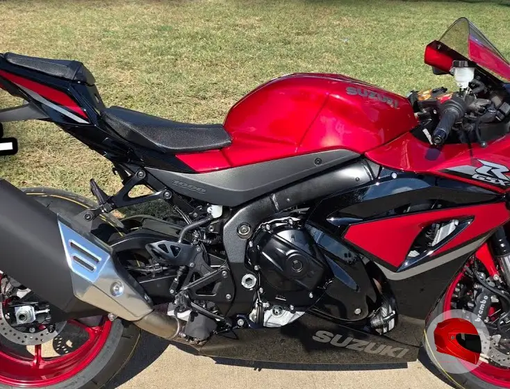 Red 2025 Suzuki GSX-R1000 side view