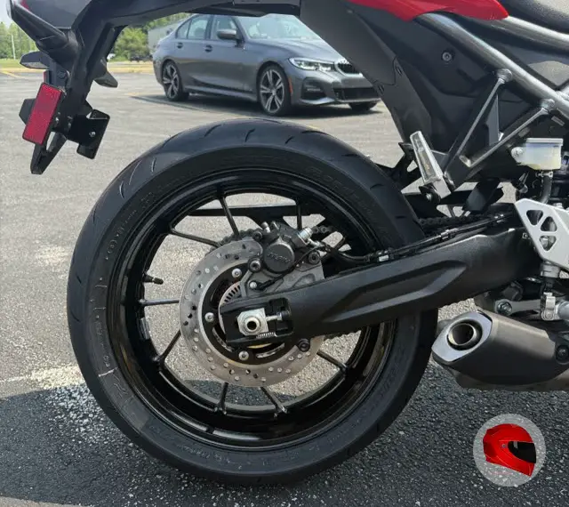 Suzuki GSX-8R rear brake disc and swingarm