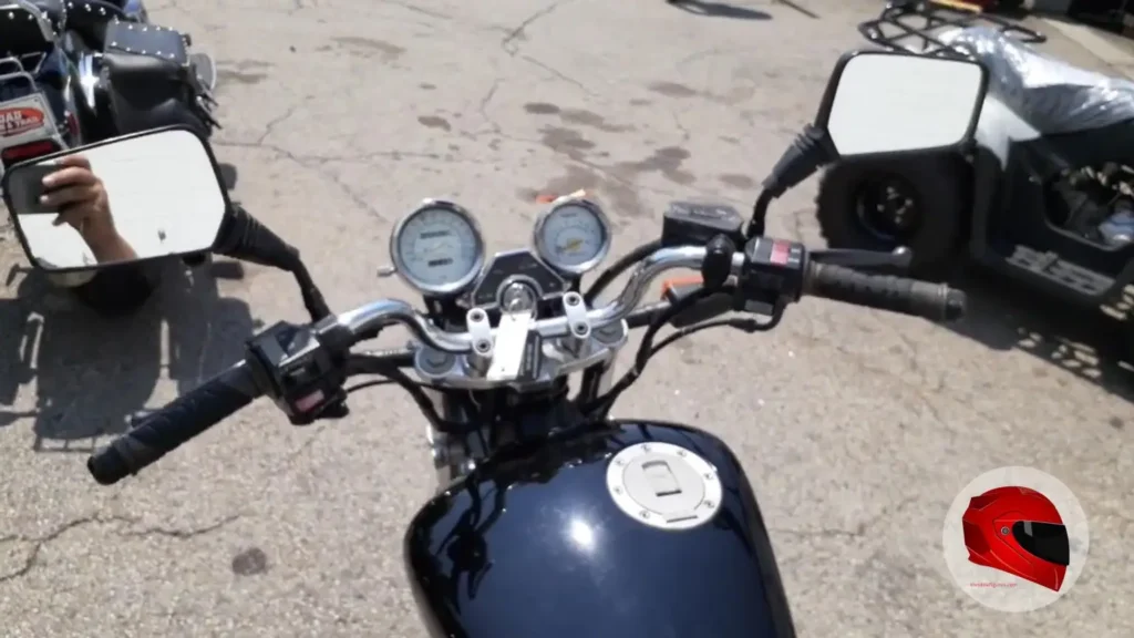 Yamaha YX600 Radian handlebars, twin gauges and fuel tank from the rider seat