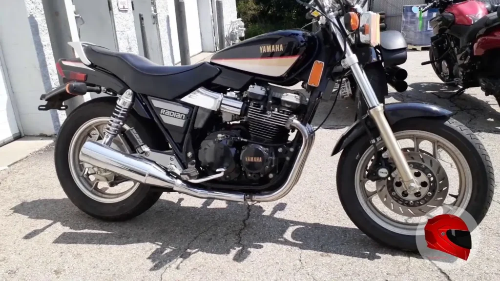 Yamaha YX600 Radian side profile showing Radian badging and air-cooled engine